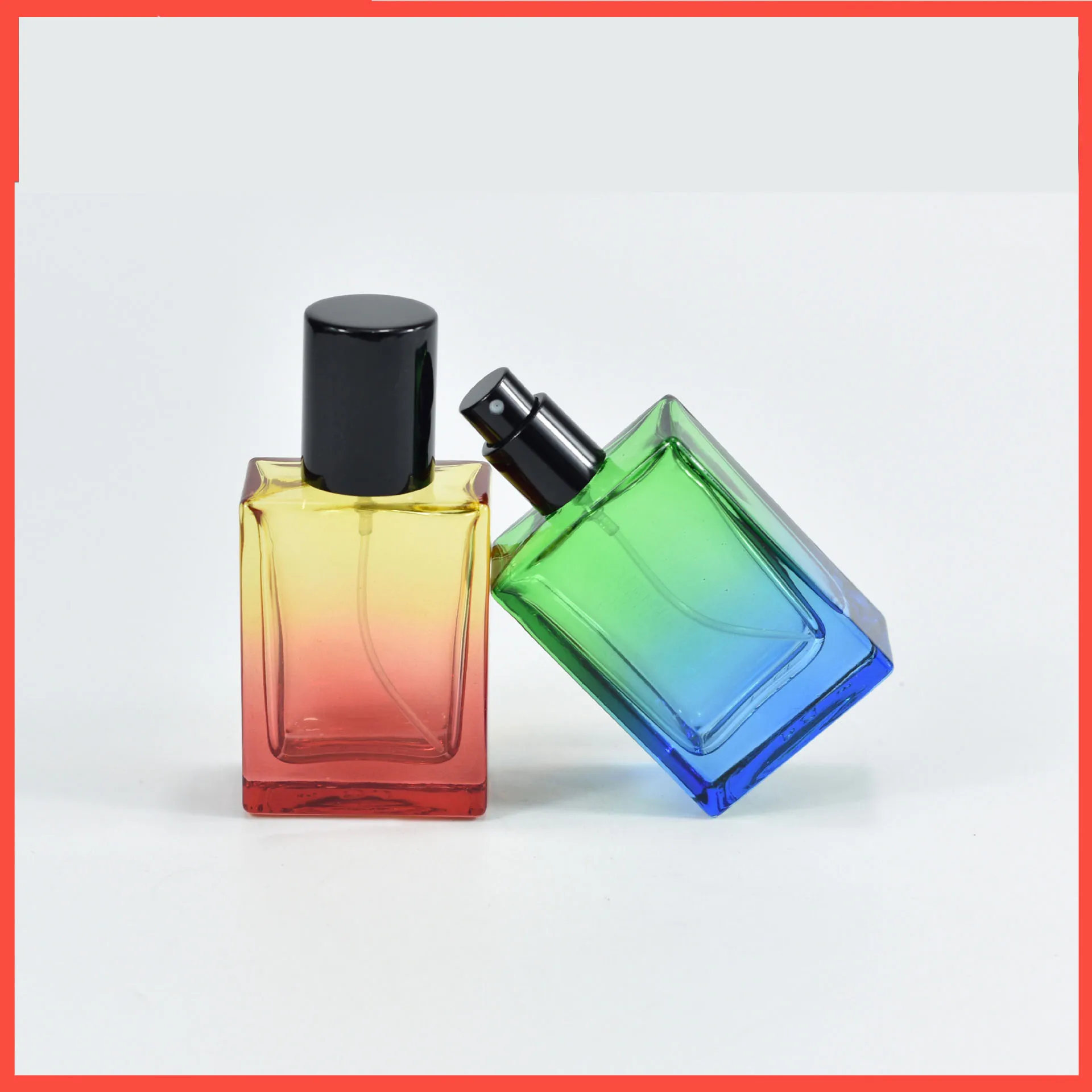 Perfume Fragrance Mist - 30 ミリリットルガラス勾配香水瓶詰め替え空のファインミストアトマイザースプレーボトルポータブル正方形香水用