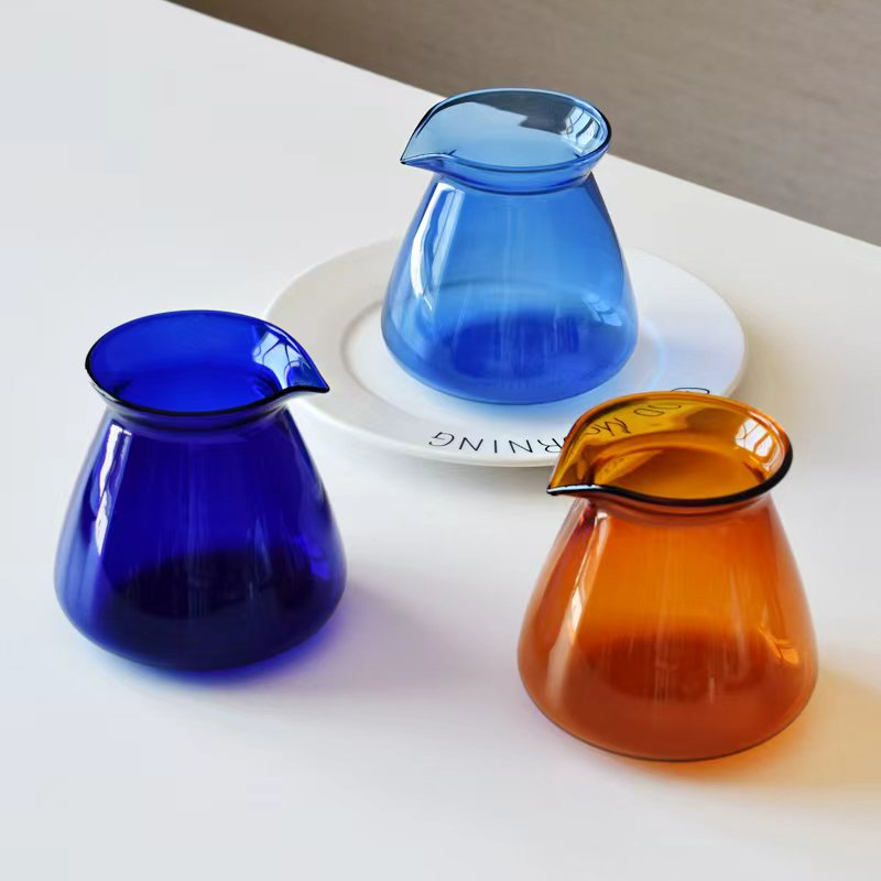 Amber Musk Oil - ブルーアンバーグレークリアドリップコーヒーサーバー シェアリングポット ガラス製コーヒーカラフェ 7oz/17oz アロマスニッフィングカップ ホームカフェ