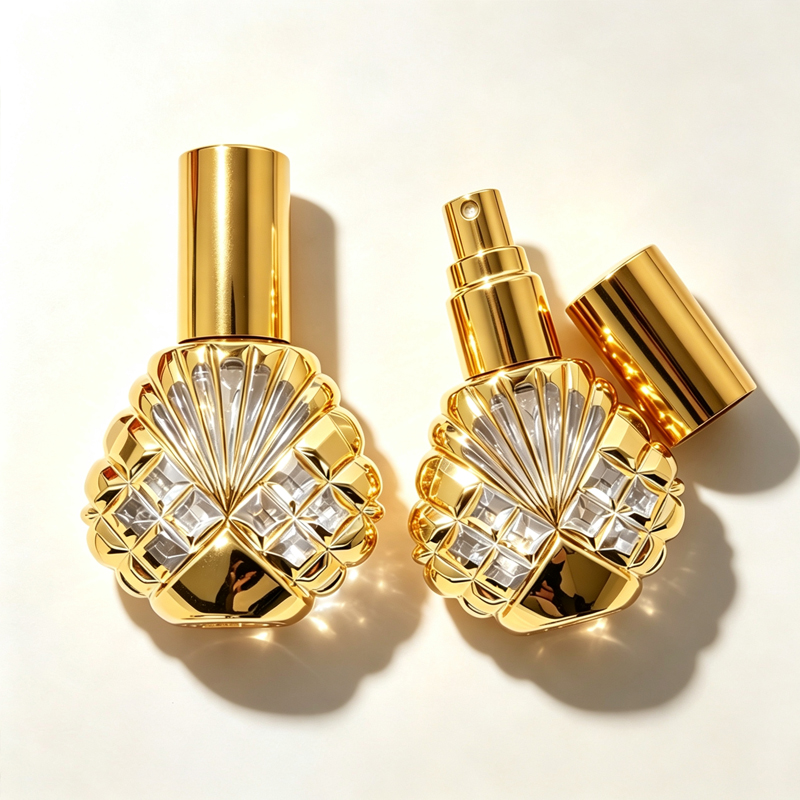 Perfume Fragrance Mist - 15 ミリリットルガラススプレー香水瓶ミニシェル形状ボトル空の化粧品アルコール容器ミストアトマイザー旅行用シンプルスプレー