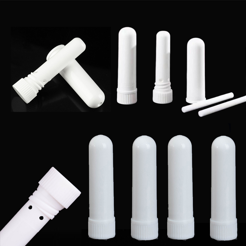 Perfume Fragrance Liquid - 50 個の空のポータブルプラスチック香水鼻吸入器チューブ、芯付き、アロマセラピーエッセンシャルオイル用の空の鼻吸入器容器