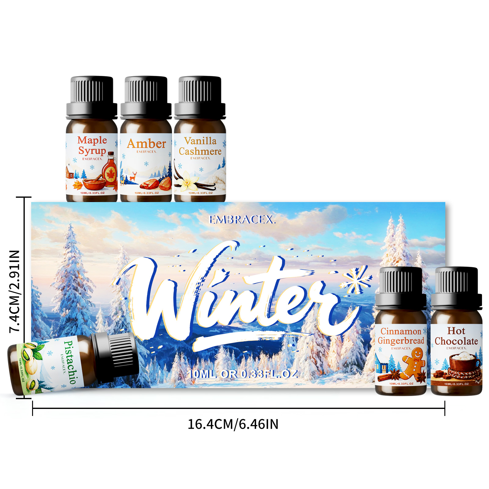 6個/1個 冬のフレグランスオイル バニラ カシミア ピスタ - Amber Musk Oil のレビューと価格