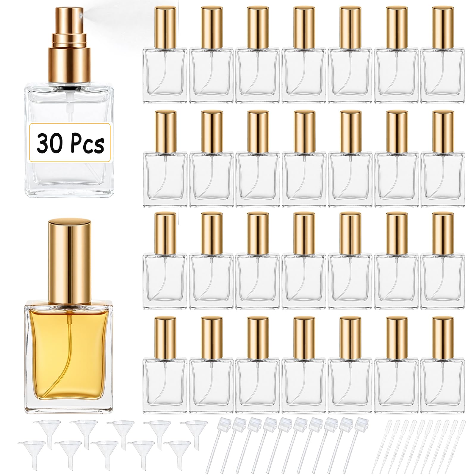 高品質な30個の15ml透明ガラス香水スプレーボトル、包装ツ - Perfume Fragrance Dispenser のレビューと価格