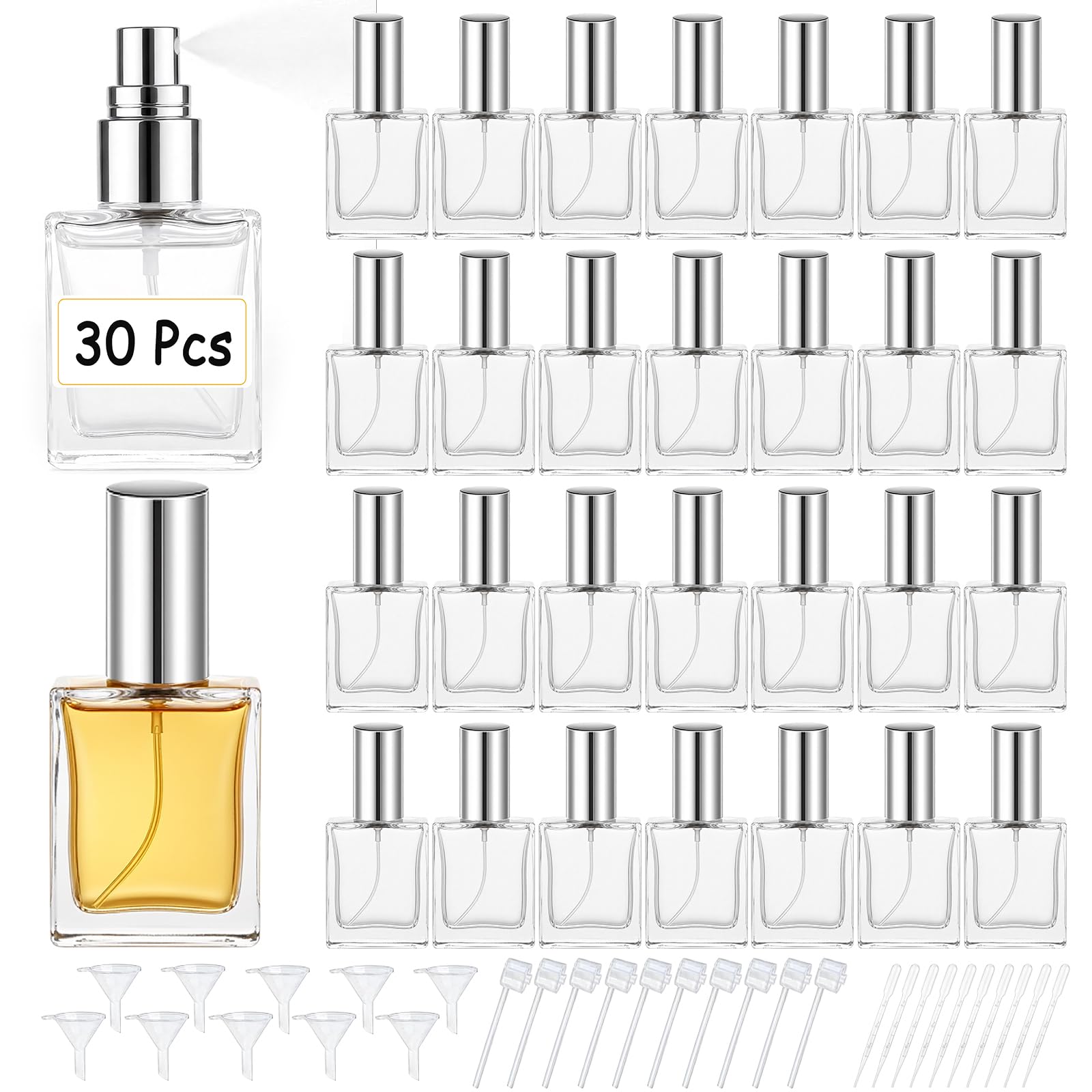 高品質な30個の15ml透明ガラス香水スプレーボトル、包装ツ - Perfume Fragrance Dispenser のレビューと価格
