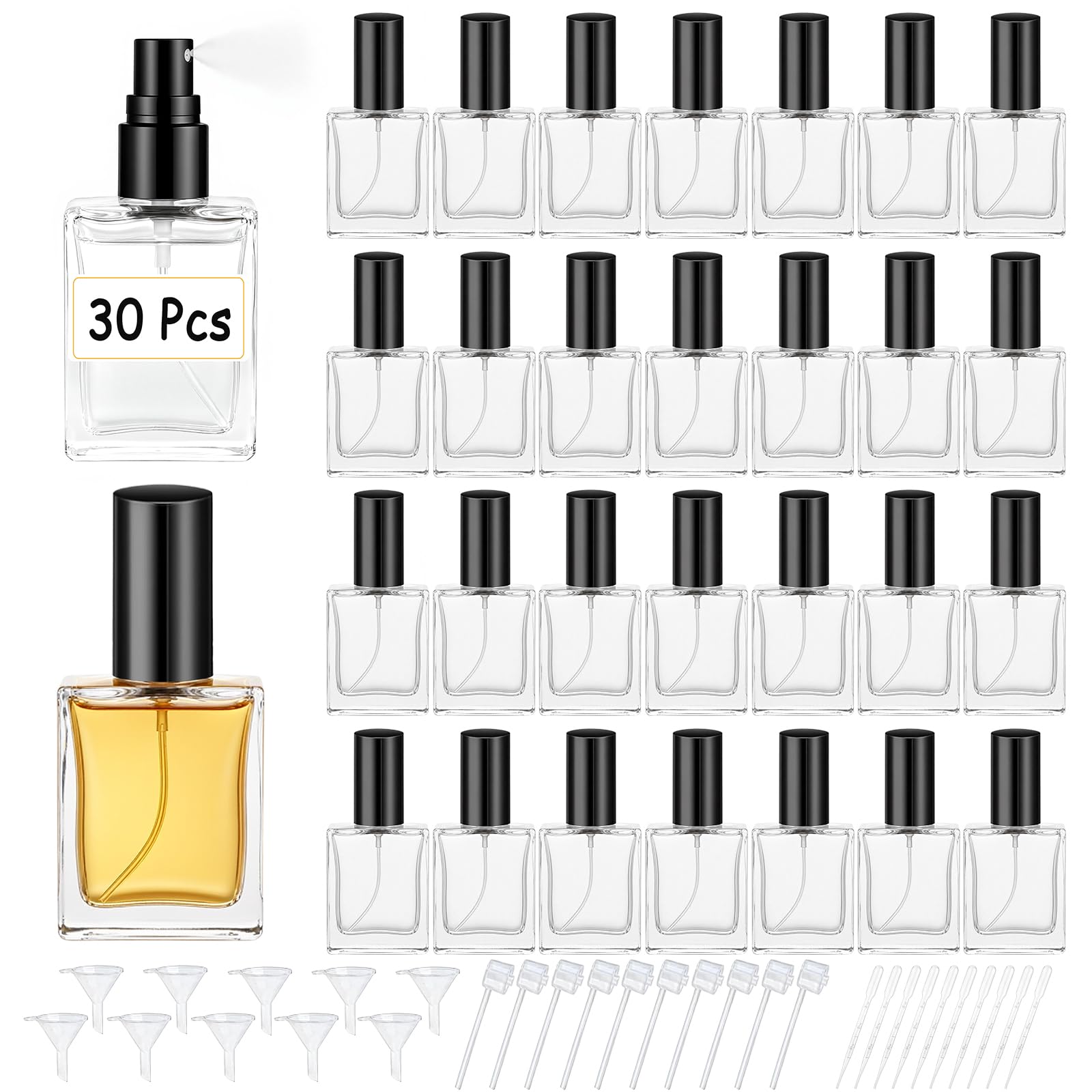高品質な30個の15ml透明ガラス香水スプレーボトル、包装ツ - Perfume Fragrance Dispenser のレビューと価格