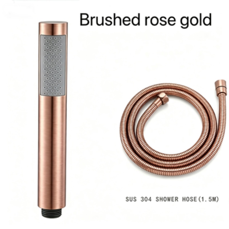 304 ステンレス鋼ハンドヘルドシャワーヘッドつや消しゴール - Rose Water Spray のレビューと価格